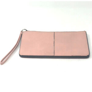 Ladies Girls Womens Pink Wristlet Wallet Zip Long Coin Card Purse